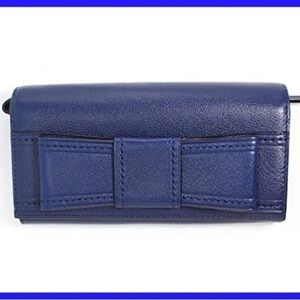 Kate Spade Mara Valencia Road Navy bow Wristlet Wallet